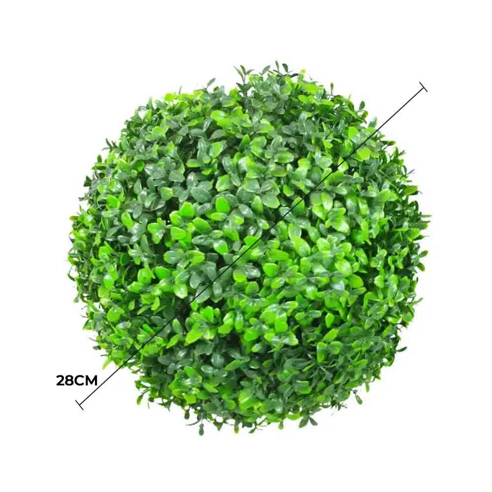 Medium Green Leaf Buxus Topiary Ball UV Resistant 28cm V637-DP1020579