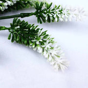 Small White Artificial Lavender Stem UV Resistant 26cm V637-DP1020719