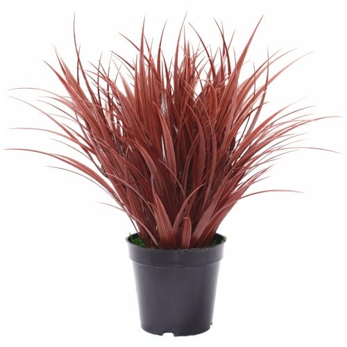 Artificial Ornamental Potted Dense Burgundy Grass UV Resistant 38cm V637-DP1043014