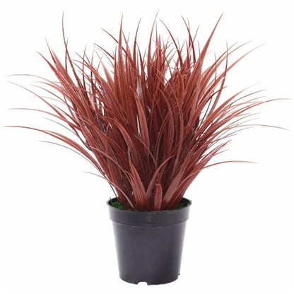 Artificial Ornamental Potted Dense Burgundy Grass UV Resistant 38cm V637-DP1043014