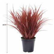 Artificial Ornamental Potted Dense Burgundy Grass UV Resistant 38cm V637-DP1043014