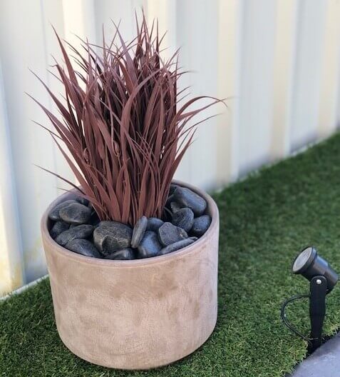 Artificial Ornamental Potted Dense Burgundy Grass UV Resistant 38cm V637-DP1043014