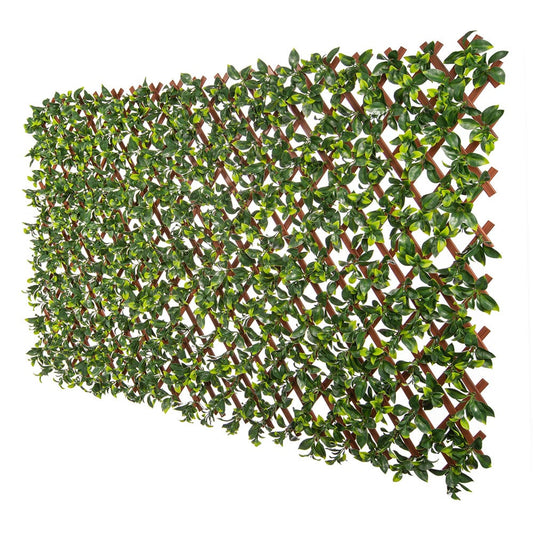Premium Jasmine Artificial Hedge Extendable Trellis / Screen 2 Meter By 1 Meter UV Resistant (PVC) V637-DP10786514