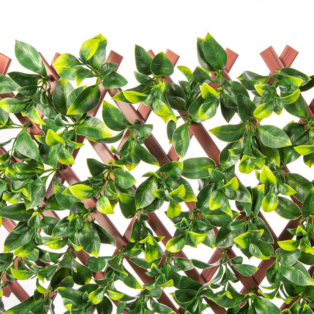 Premium Jasmine Artificial Hedge Extendable Trellis / Screen 2 Meter By 1 Meter UV Resistant (PVC) V637-DP10786514