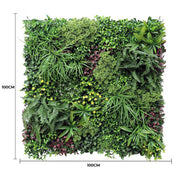 Luxury Country Fern Recycled Vertical Garden / Green Wall UV Resistant 100cm X 100cm V637-DP1097773-1