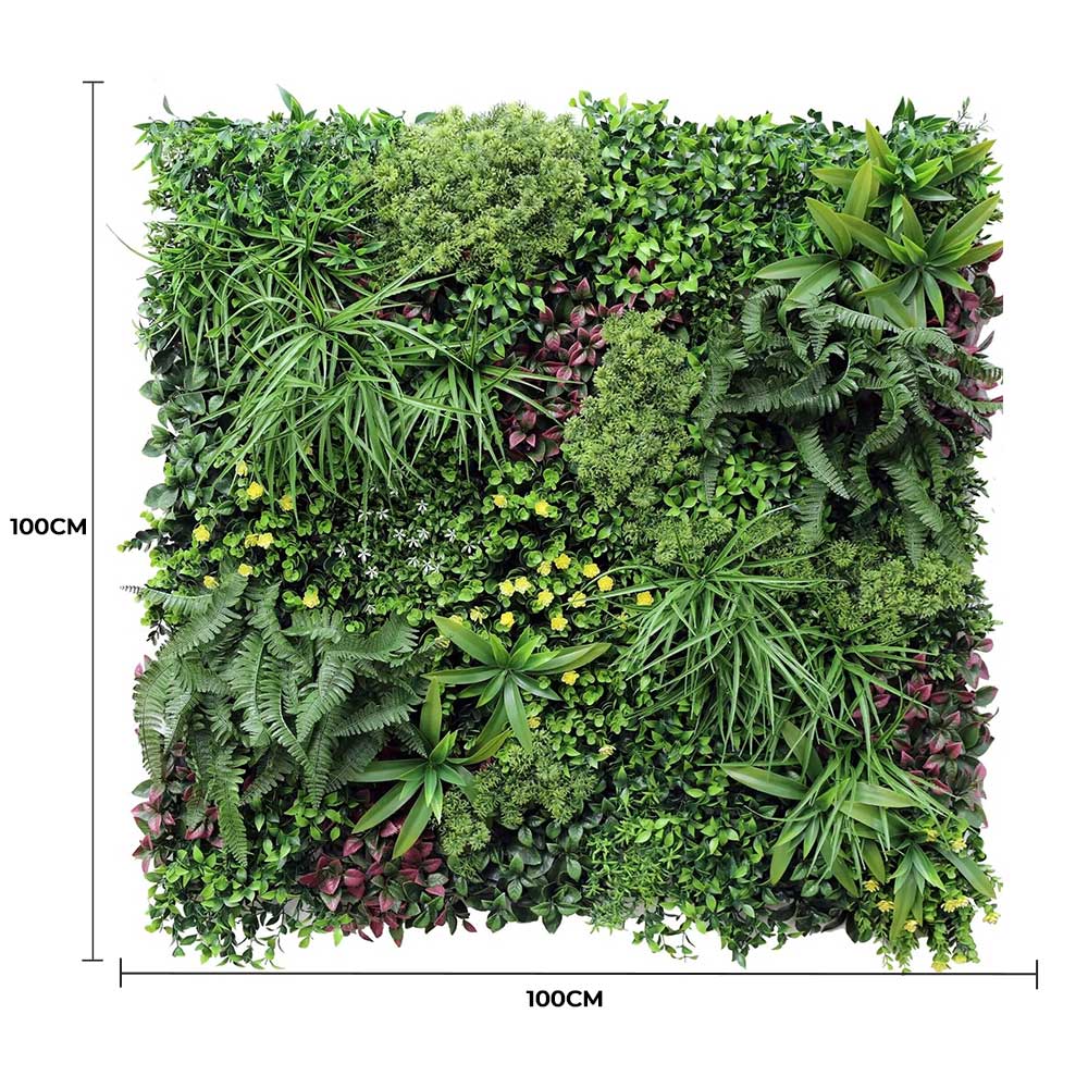Luxury Country Fern Recycled Vertical Garden / Green Wall UV Resistant 100cm X 100cm V637-DP1097773-1