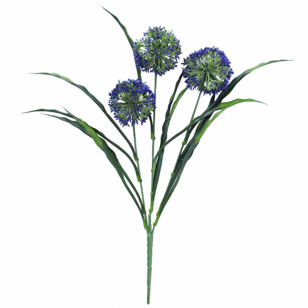 Lush Flowering Purple Hydrangea Stem 35cm UV Resistant V637-DP1097819