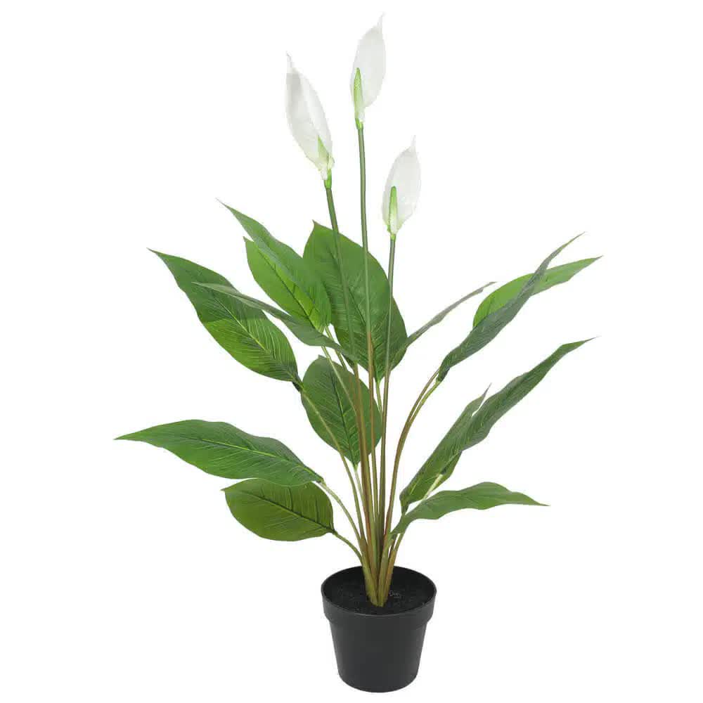 Artificial Flowering White Peace Lily / Calla Lily 95cm V637-DP1128560