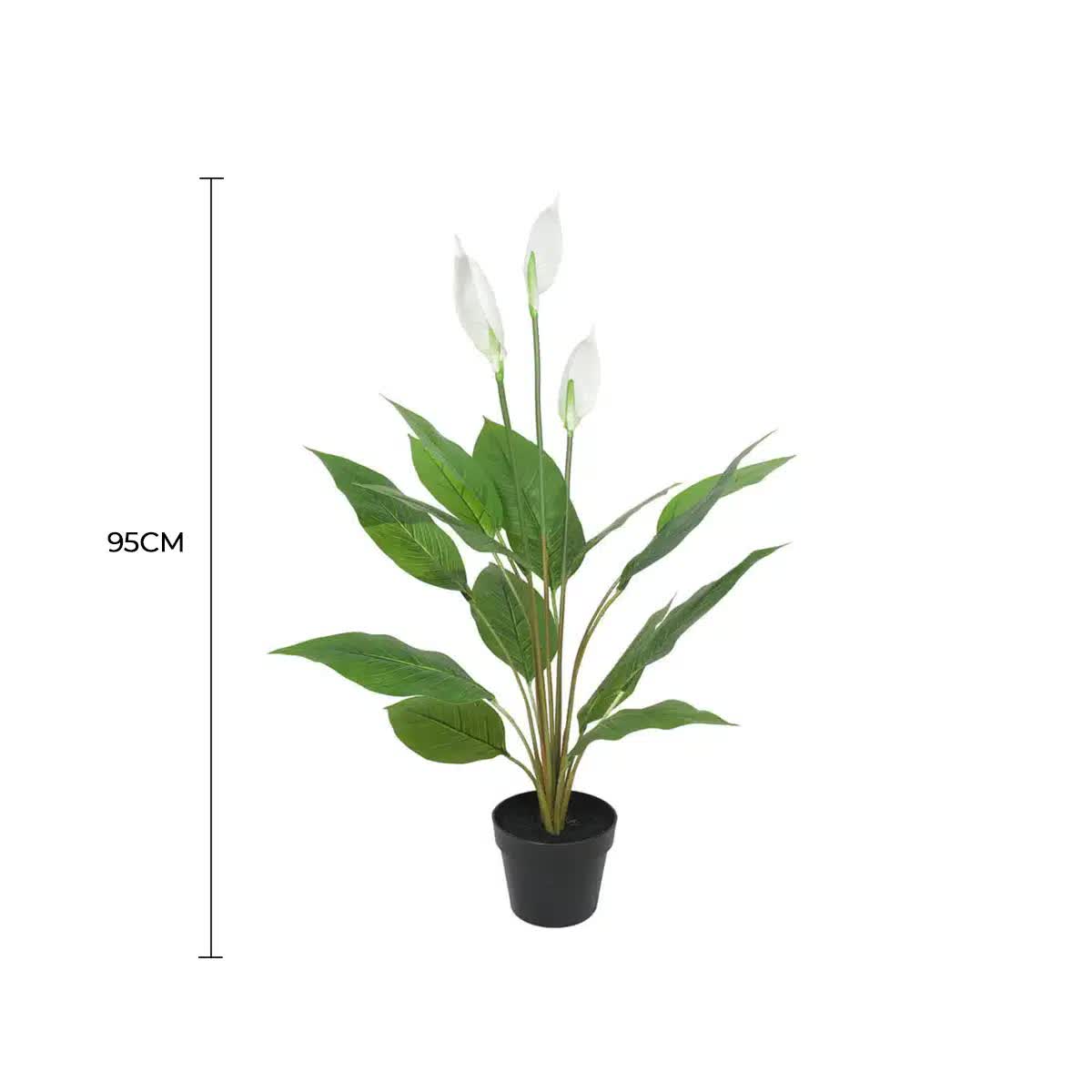 Artificial Flowering White Peace Lily / Calla Lily 95cm V637-DP1128560