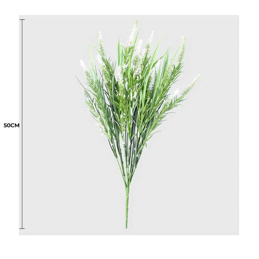 Long Artificial Lavender Stem (White) 50cm UV Resistant V637-DP1140210