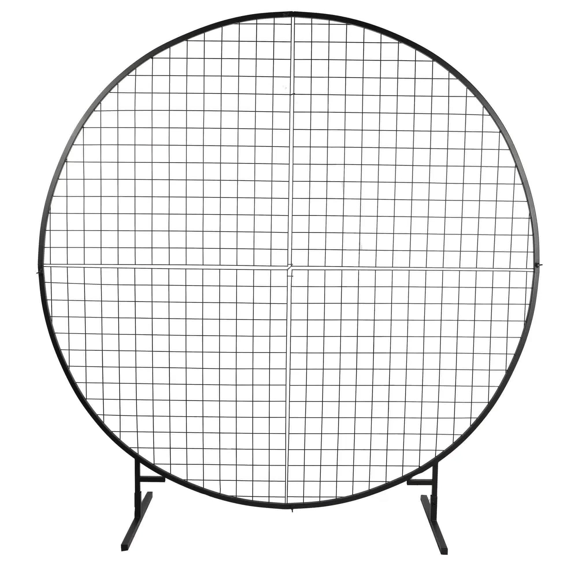 Sturdy Circular Flower Wall / Event Stand 200cm Diameter (Black Frame) V637-DP1140700B