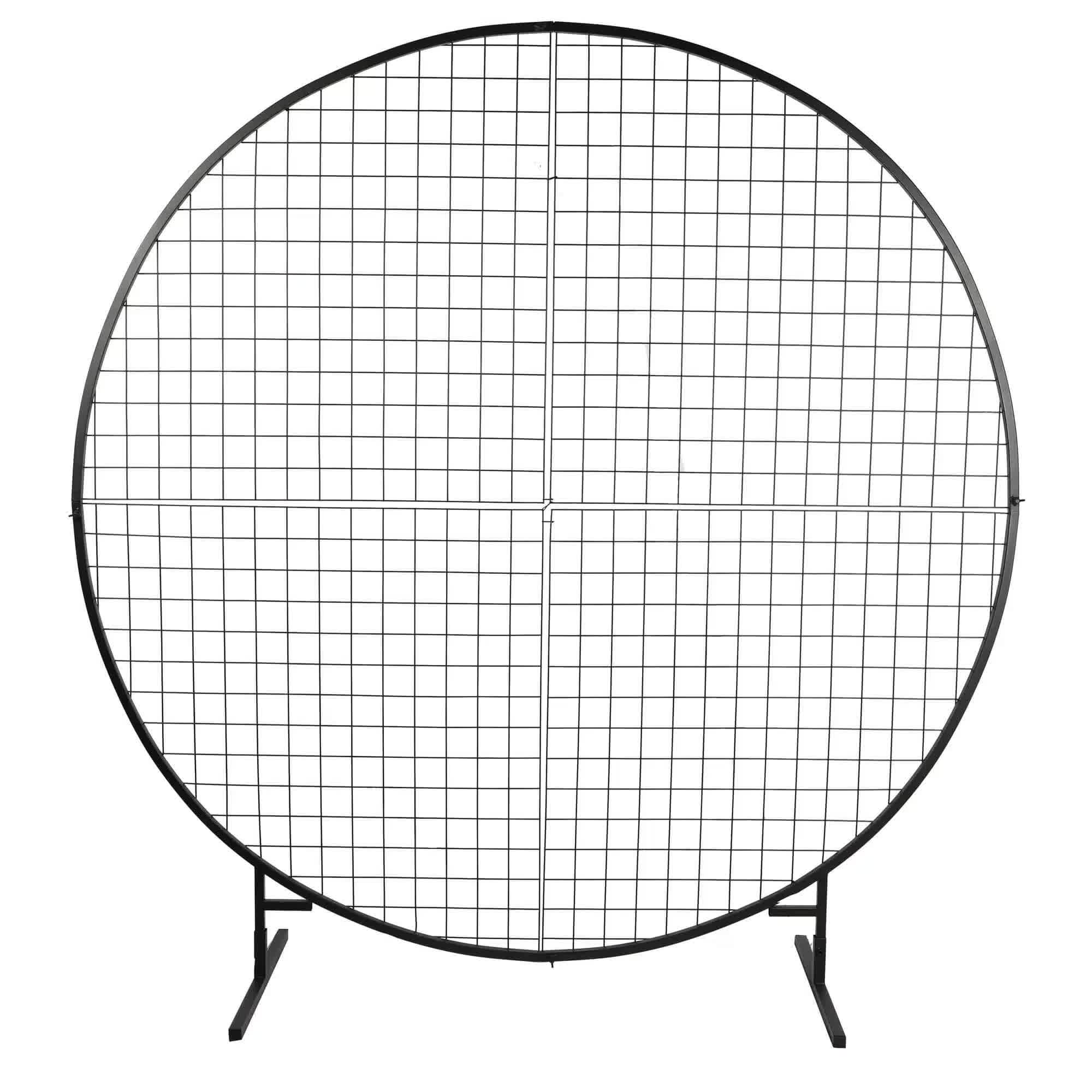 Sturdy Circular Flower Wall / Event Stand 200cm Diameter (Black Frame) V637-DP1140700B