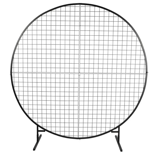 Sturdy Circular Flower Wall / Event Stand 200cm Diameter (Black Frame) V637-DP1140700B
