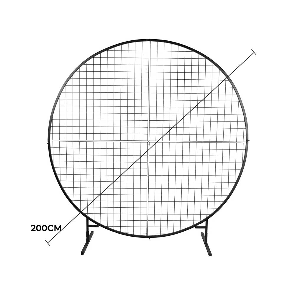 Sturdy Circular Flower Wall / Event Stand 200cm Diameter (Black Frame) V637-DP1140700B