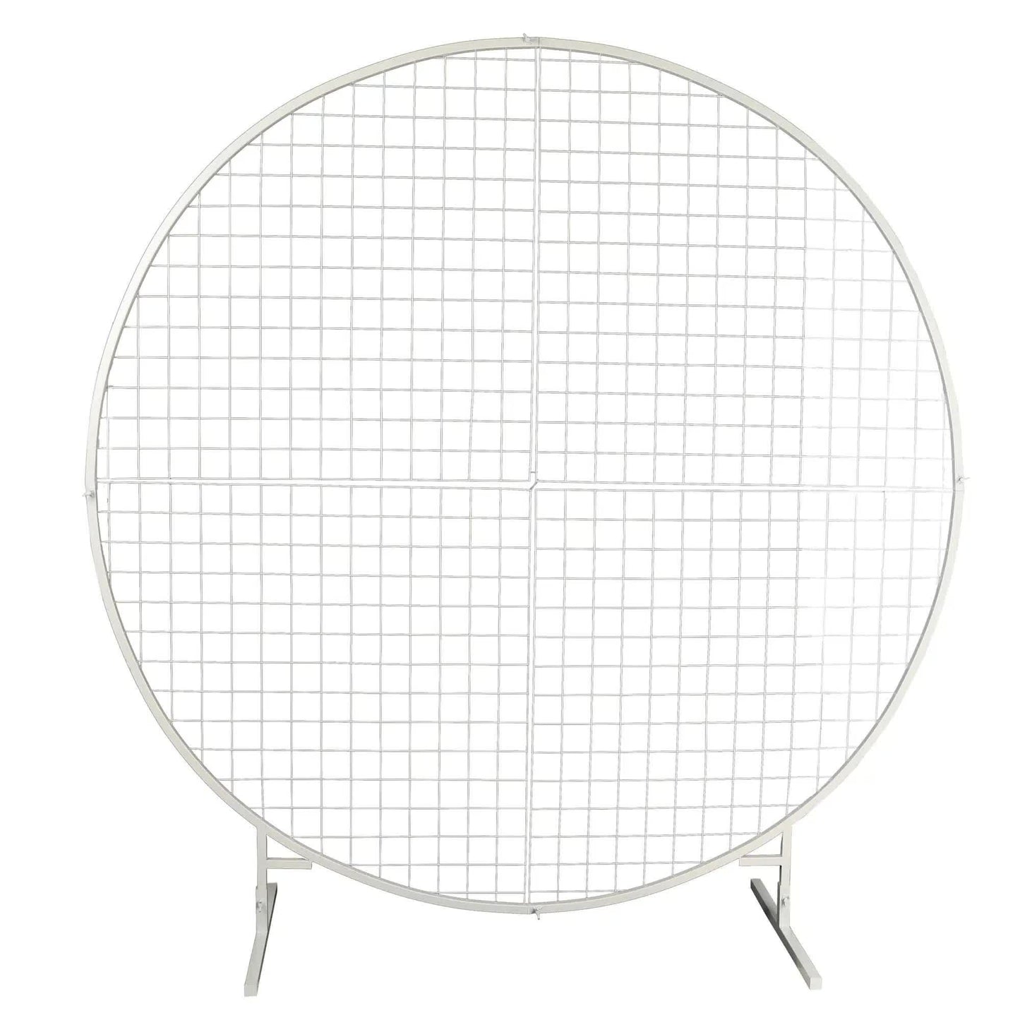 Sturdy Circular Flower Wall / Event Stand 200cm Diameter (White Frame) V637-DP1140700W