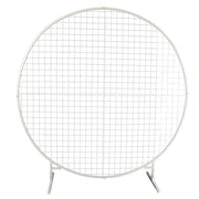 Sturdy Circular Flower Wall / Event Stand 200cm Diameter (White Frame) V637-DP1140700W