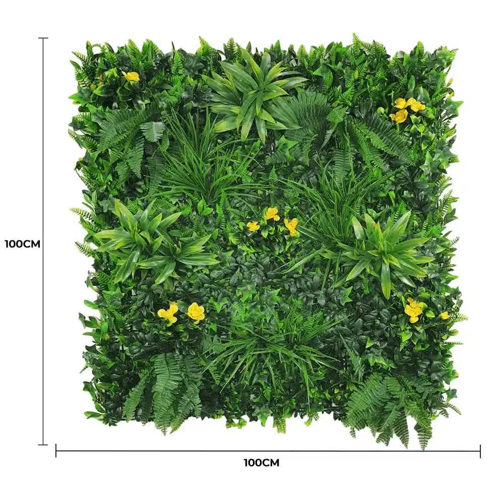 Yellow Rose Vertical Garden / Green Wall UV Resistant 100cm x 100cm V637-DP1156286