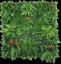 Elegant Red Rose Vertical Garden / Green Wall UV Resistant Sample V637-DP1156304
