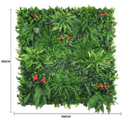 Elegant Red Rose Vertical Garden / Green Wall UV Resistant Sample V637-DP1156304