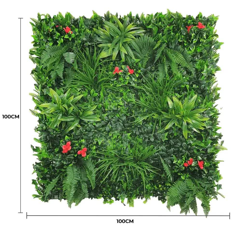 Elegant Red Rose Vertical Garden / Green Wall UV Resistant Sample V637-DP1156304