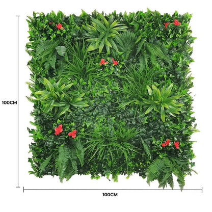Elegant Red Rose Vertical Garden / Green Wall UV Resistant Sample V637-DP1156304