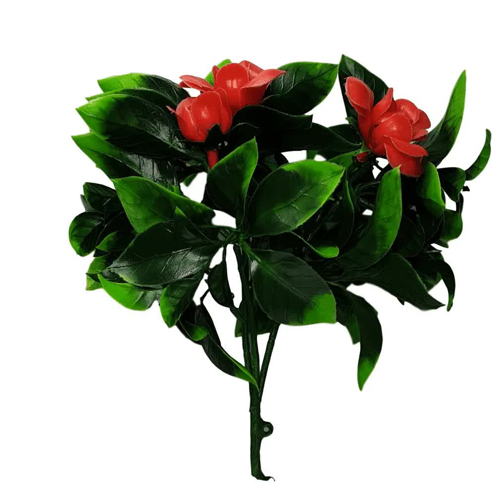 Flowering Red Rose Stem UV Resistant 30cm V637-DP1156488
