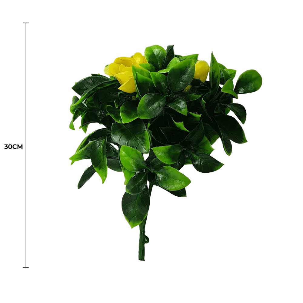 Flowering Yellow Rose Stem UV Resistant 30cm V637-DP1156492