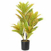 Artificial Potted Flaming Zebra (Codiaeum variegatum / crotons) 55cm V637-DP1158149