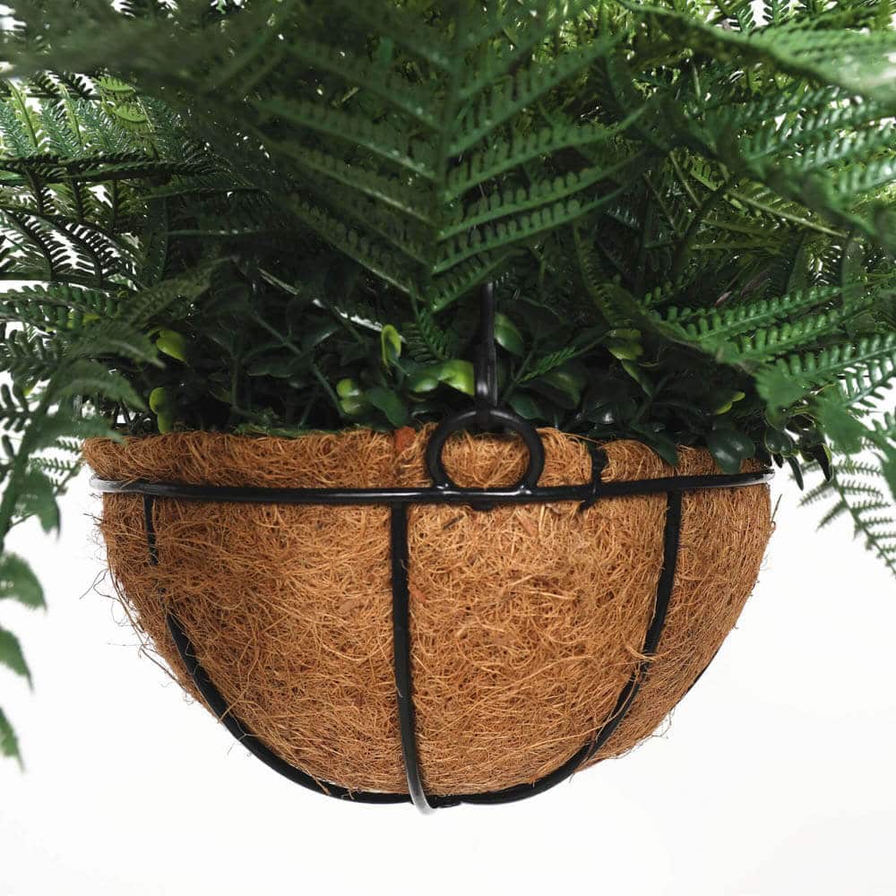 Artificial Potted Fern Hanging Basket (Fresh Green) UV Resistant 55cm V637-DP1159658