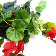 Artificial Geranium Hanging Bush with Red Flowers 60cm V637-DP1165190