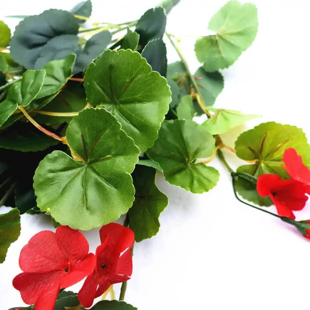 Artificial Geranium Hanging Bush with Red Flowers 60cm V637-DP1165190