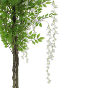 Flowering Artificial Wisteria with White Flowers 180cm V637-DP1166618N