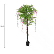 Pink Flowering Artificial Wisteria 180cm V637-DP1166718N