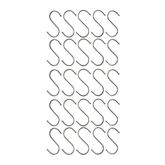 Stainless Steel Hanging S Hooks 12cm X 6cm 25 Pieces V637-DP1175900-25