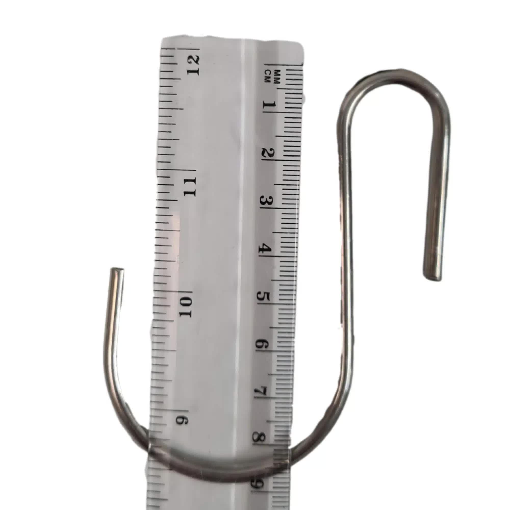 Stainless Steel Hanging Hooks 9cm x 7cm 10 Pieces V637-DP1175943-10