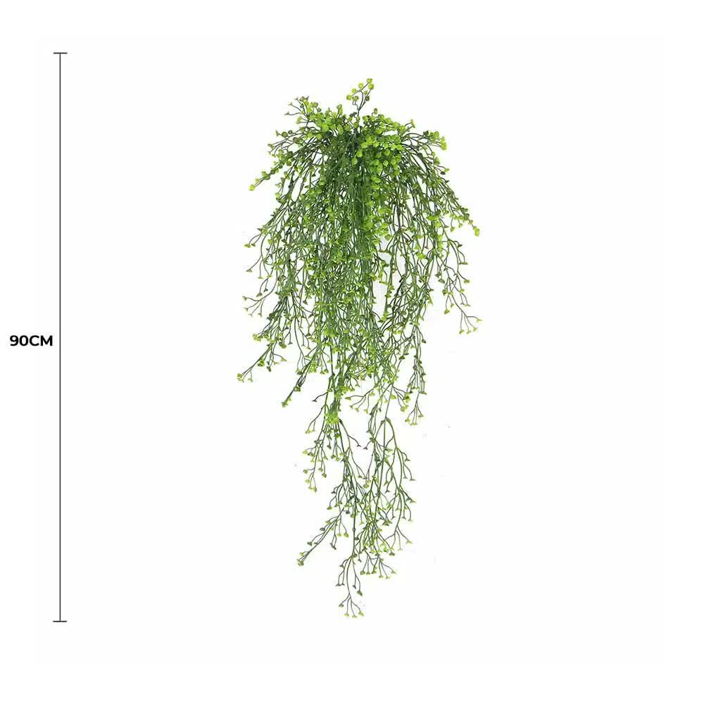 Artificial Hanging Plant (Natural Green) UV Resistant 90cm V637-DP1179502BG