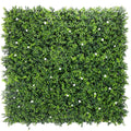 Luxury Flowering Artificial Buxus Hedge Panel UV Resistant Sample V637-DP119067