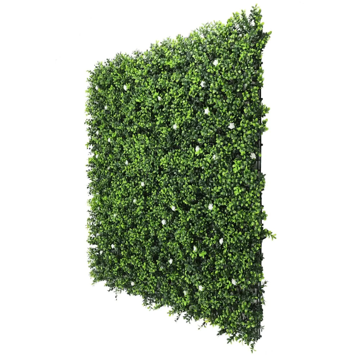 Luxury Flowering Artificial Buxus Hedge Panel UV Resistant Sample V637-DP119067