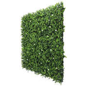 Luxury Flowering Artificial Buxus Hedge Panel UV Resistant Sample V637-DP119067