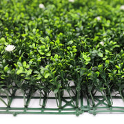 Luxury Flowering Artificial Buxus Hedge Panel UV Resistant Sample V637-DP119067