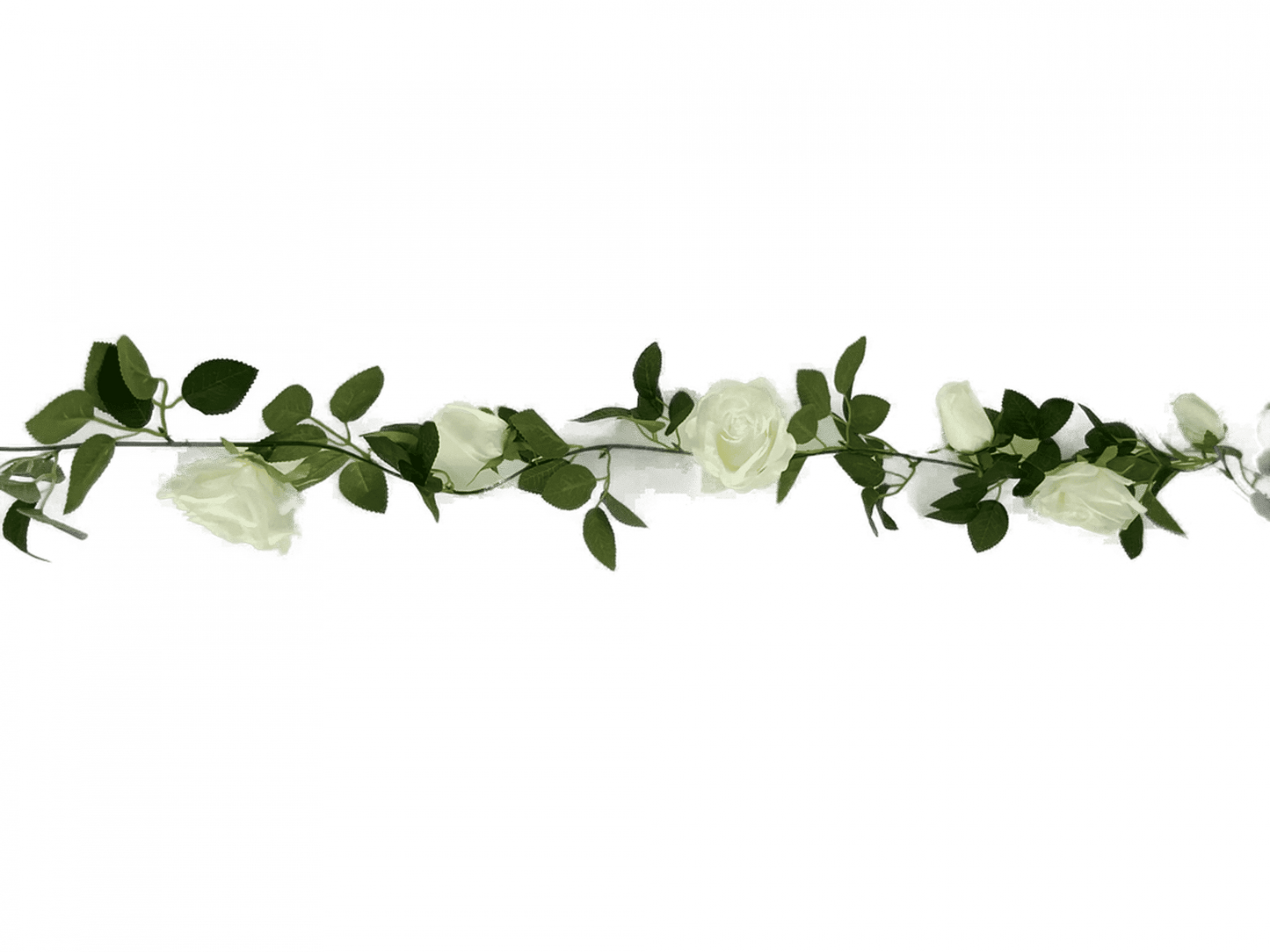 Flowering White Artificial Rose Garland 190cm V637-DP1191290