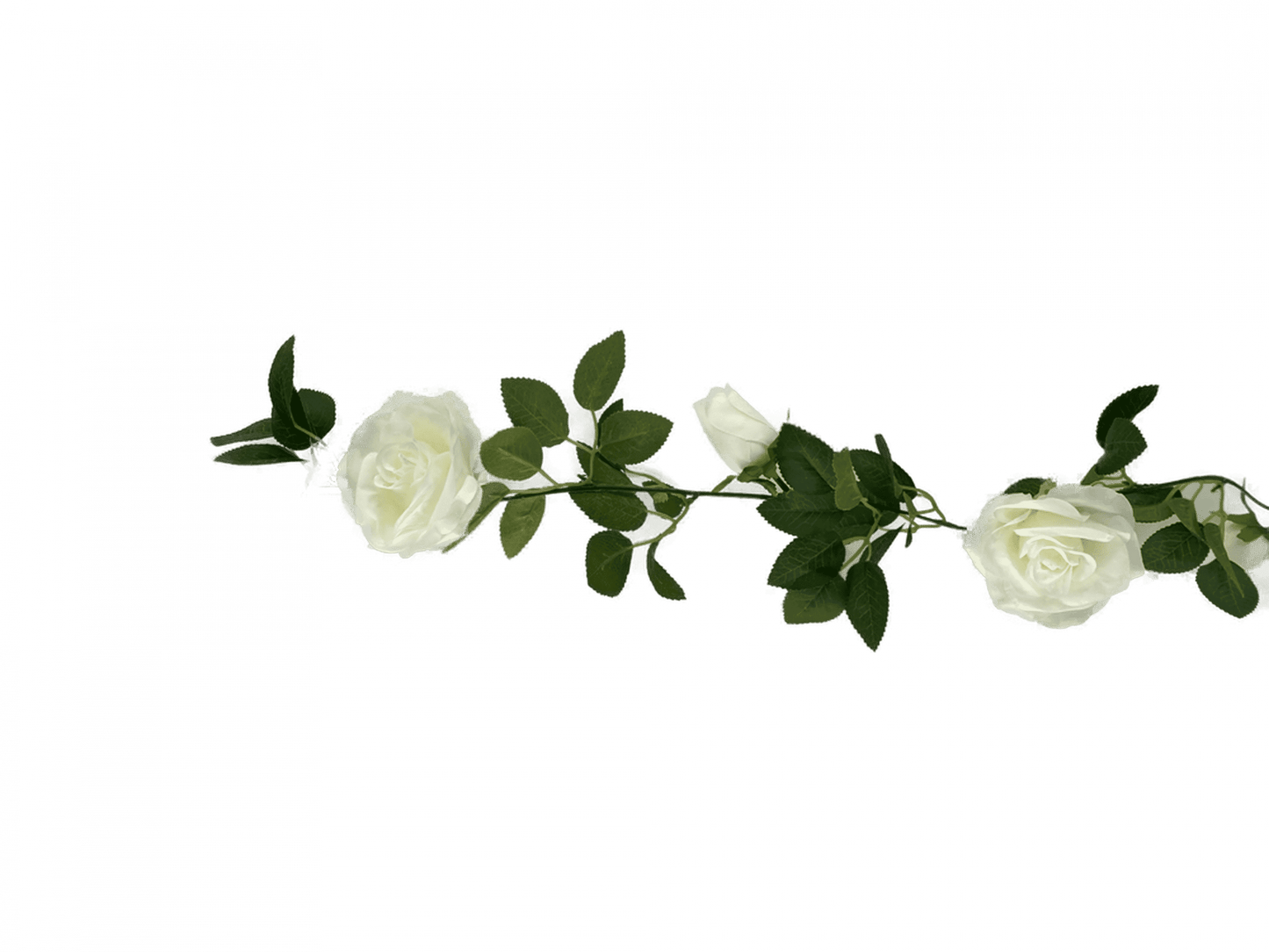 Flowering White Artificial Rose Garland 190cm V637-DP1191290