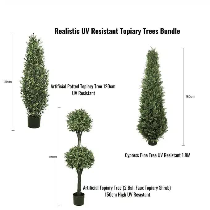 Realistic UV Resistant Topiary Trees Bundle V637-DP1194119