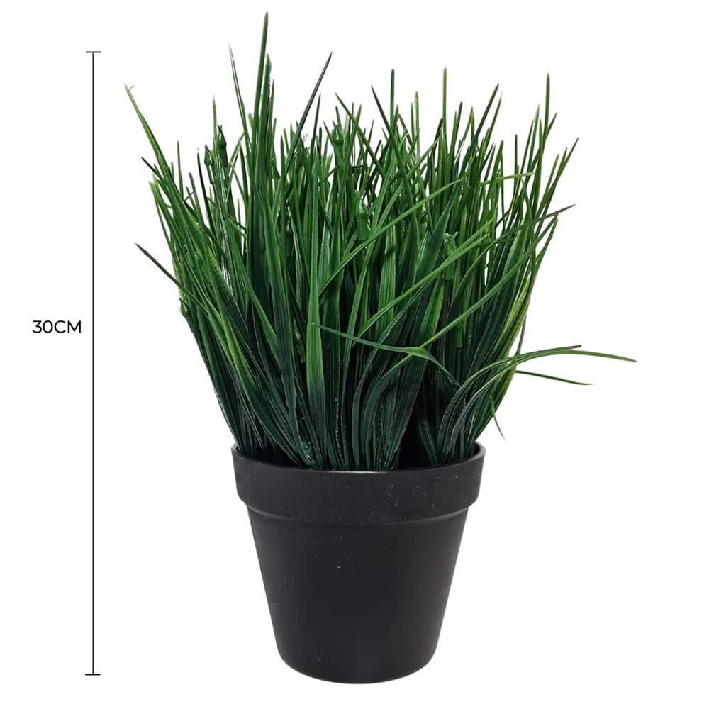 Potted Ornamental Artificial Mondo Dense Green Grass UV Resistant 30cm V637-DP1197418
