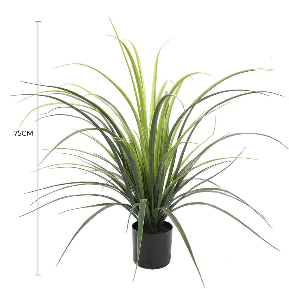 Potted Artificial Long Grass (Yucca Grass) 75cm UV Resistant V637-DP1219243