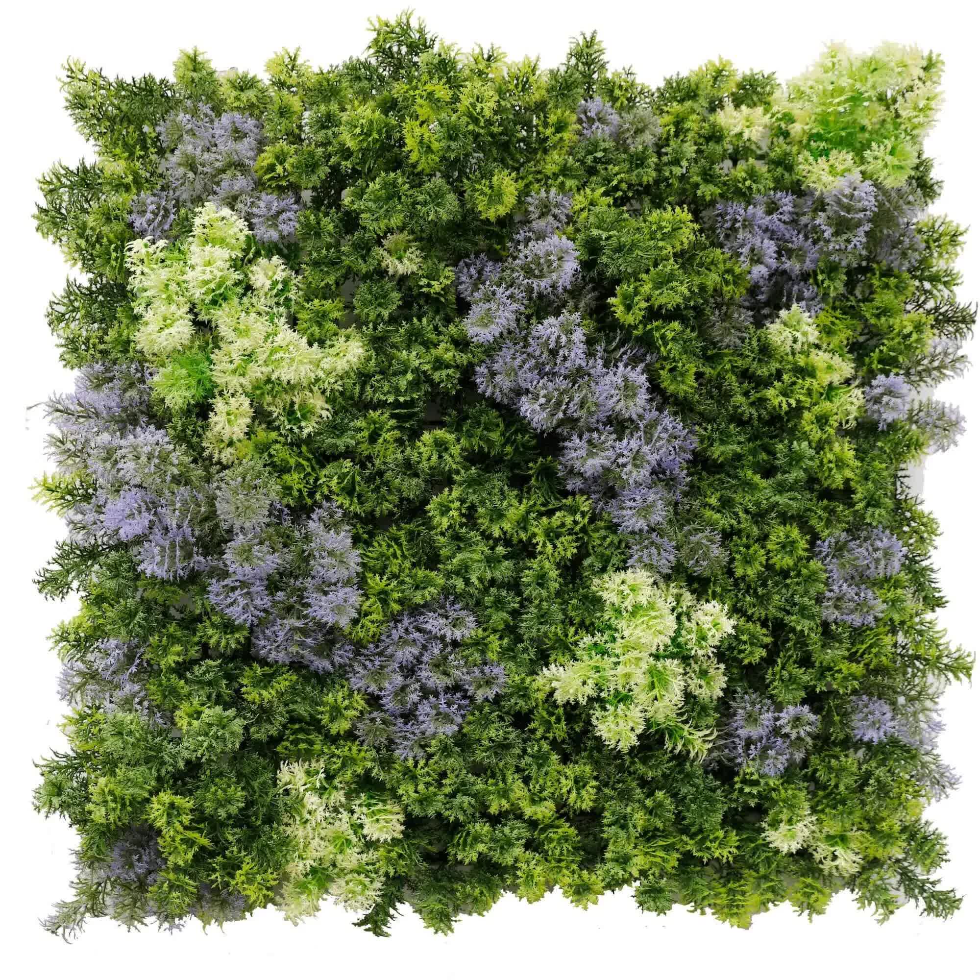 Vivid Purple and Green Moss Panel UV Resistant 100cm x 100cm (Back Order Only) V637-DP1225254