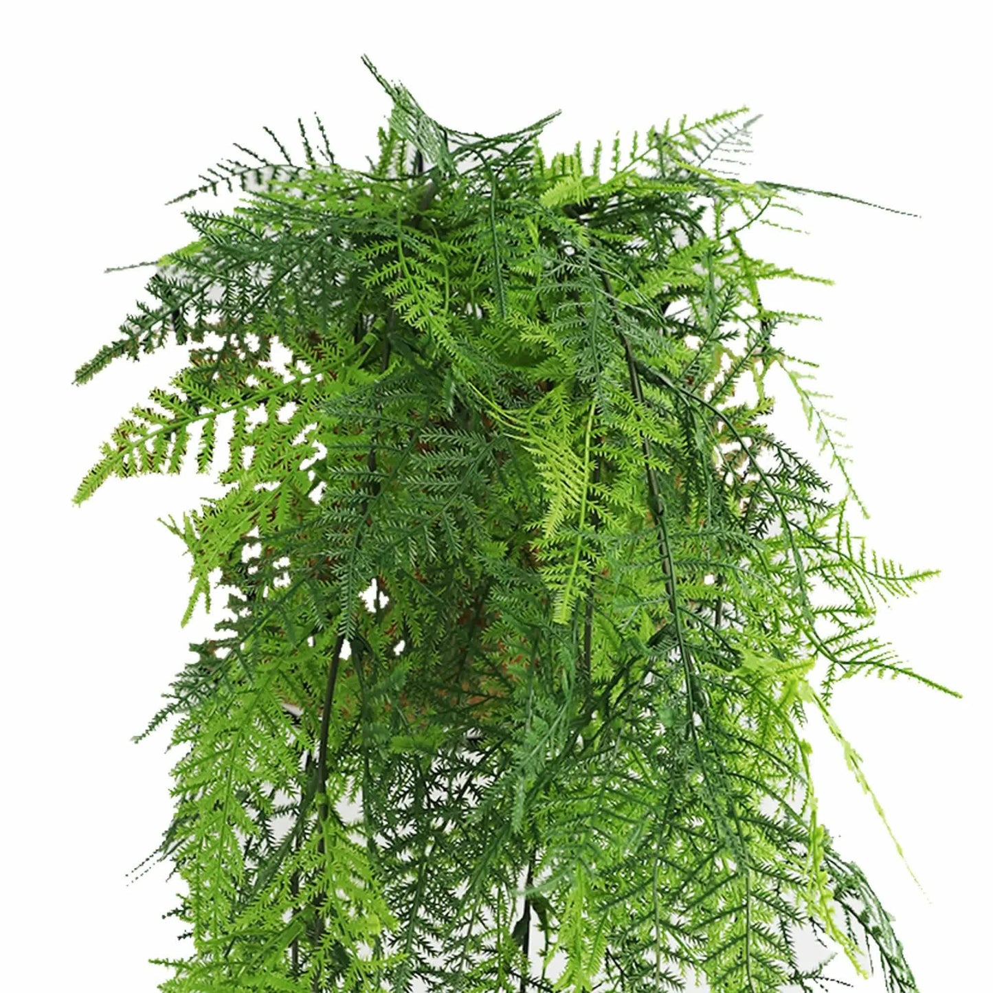 Artificial Hanging Lace Fern Vivid Green Garland Bush UV Resistant and Fire Rated 15cm x 76cm V637-DP1238FR