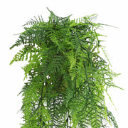Artificial Hanging Lace Fern Vivid Green Garland Bush UV Resistant and Fire Rated 15cm x 76cm V637-DP1238FR