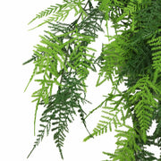Artificial Hanging Lace Fern Vivid Green Garland Bush UV Resistant and Fire Rated 15cm x 76cm V637-DP1238FR