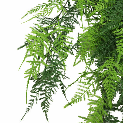 Artificial Hanging Lace Fern Vivid Green Garland Bush UV Resistant and Fire Rated 15cm x 76cm V637-DP1238FR